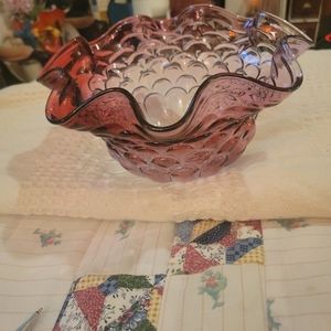 Fenton fishscale bowl mulberry